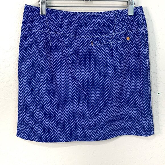 Annika Golf Skort Womens 4 Purple White Side Zip Pocket Abstract Geometric sport - Picture 3 of 10